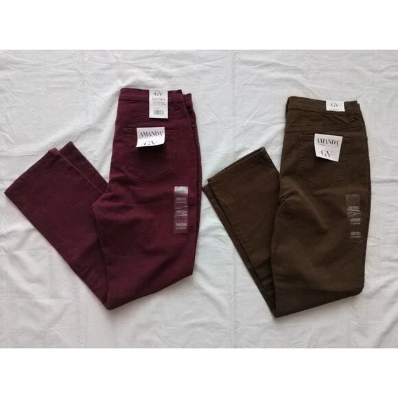 NEW Gloria Vanderbilt Amanda Original Slimming Jeans Size 10 Huckleberry + Olive - Picture 2 of 16